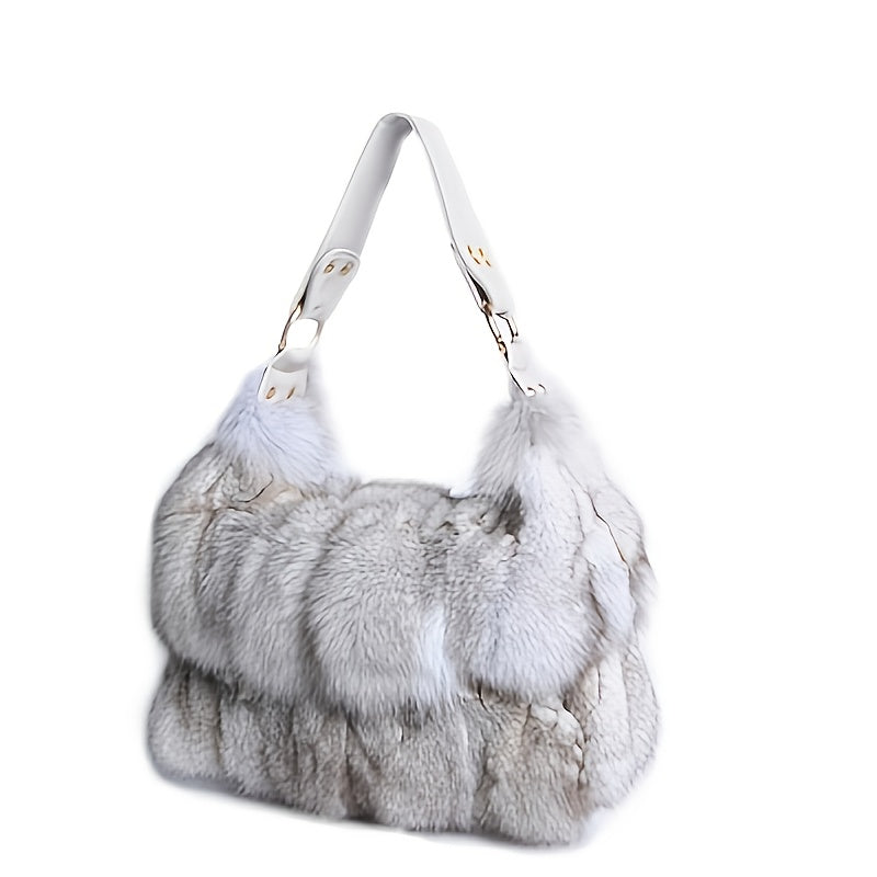 Women'S Luxury Mink Fur Cloud Bag