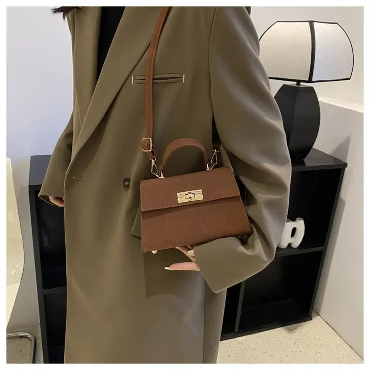 Fashion Shoulder Bag Plaid PU