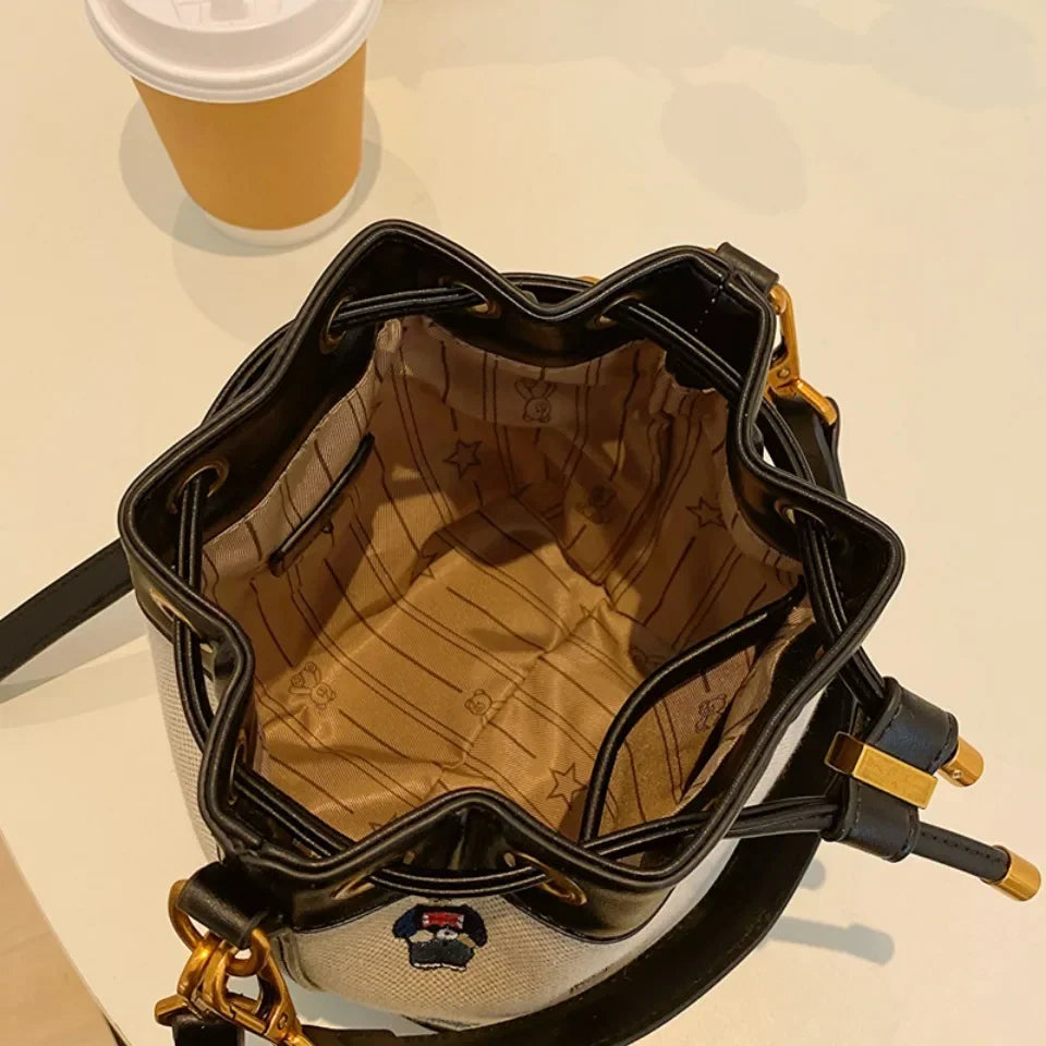 Drawstring Bucket Bag Large Capacity Women's