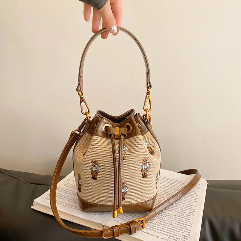 Drawstring Bucket Bag Large Capacity Women's