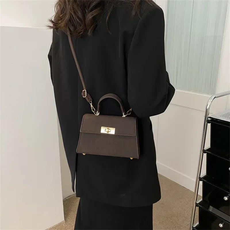 Fashion Shoulder Bag Plaid PU