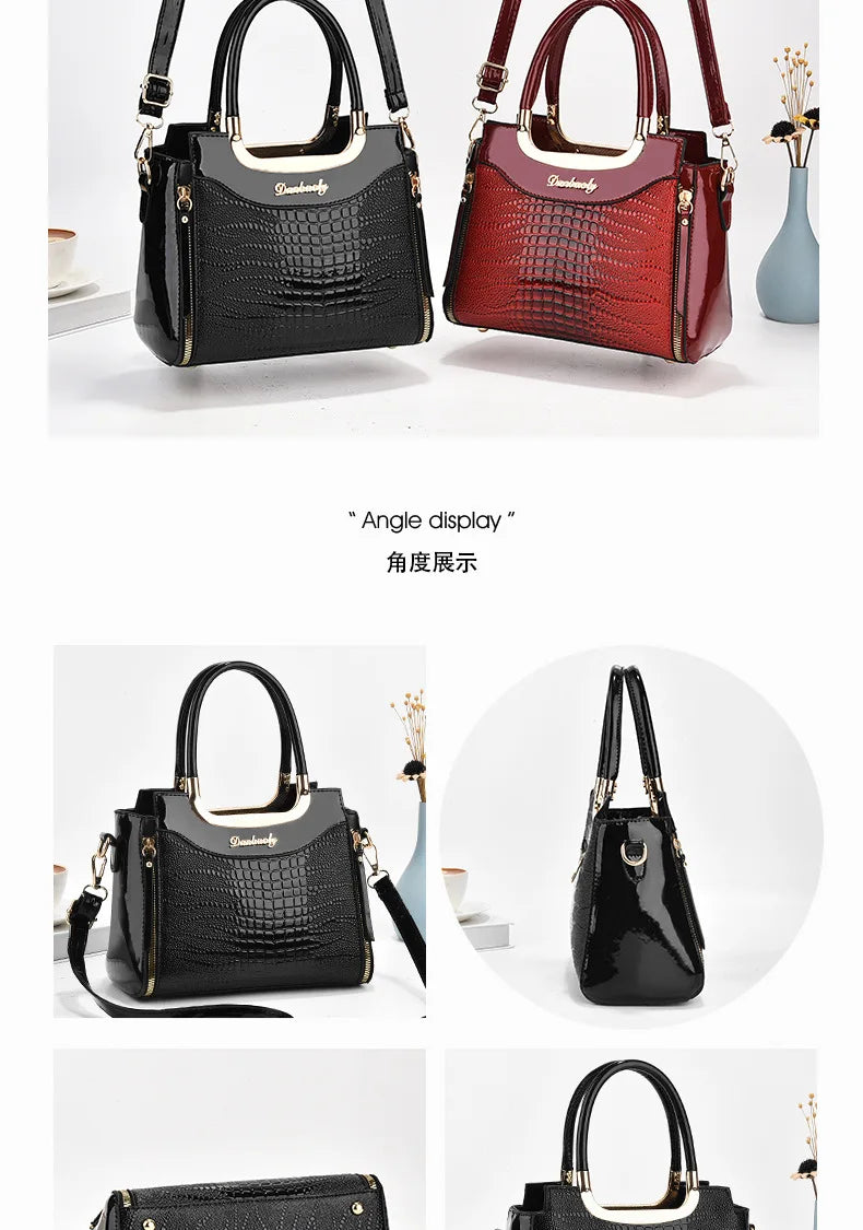 Women Bags Designer Luxury Patent Leather