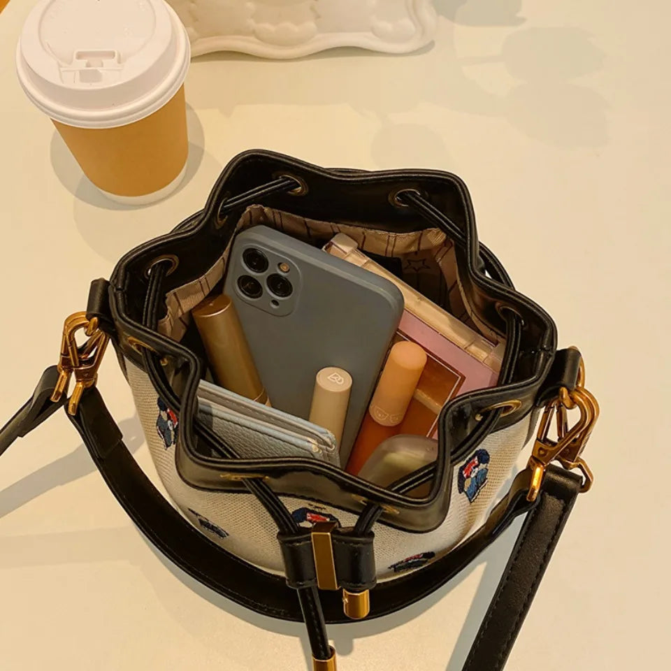 Drawstring Bucket Bag Large Capacity Women's
