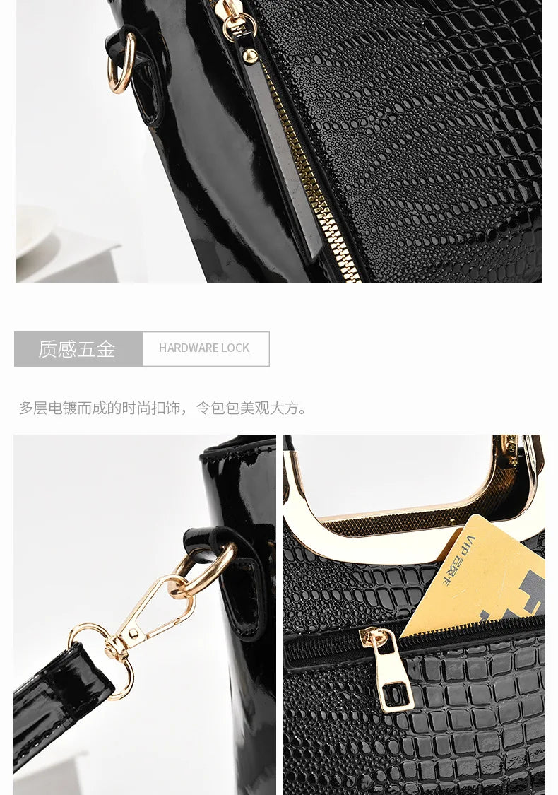 Women Bags Designer Luxury Patent Leather