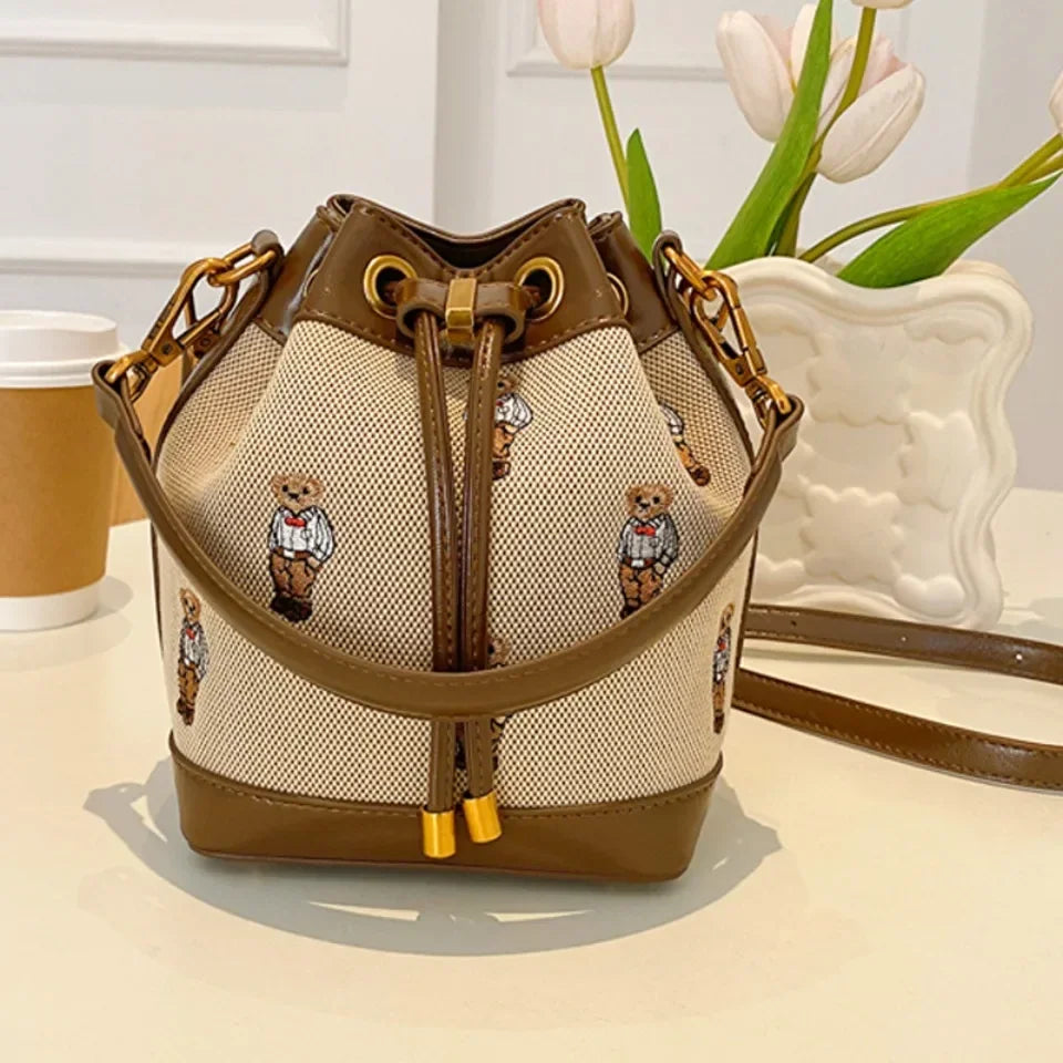 Drawstring Bucket Bag Large Capacity Women's