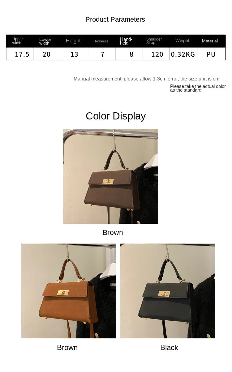 Fashion Shoulder Bag Plaid PU