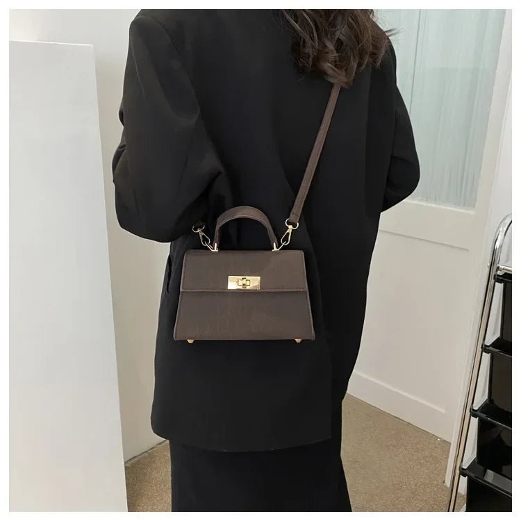 Fashion Shoulder Bag Plaid PU