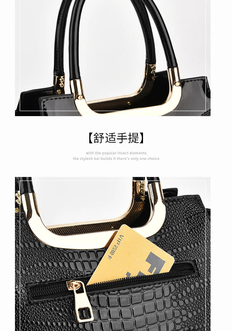 Women Bags Designer Luxury Patent Leather