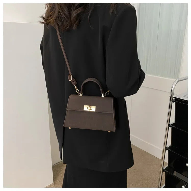 Fashion Shoulder Bag Plaid PU