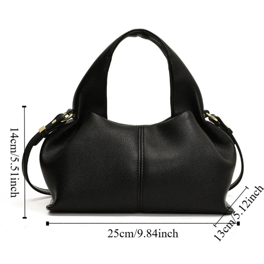 Fashion PU Leather Dumpling Shoulder Bag Light