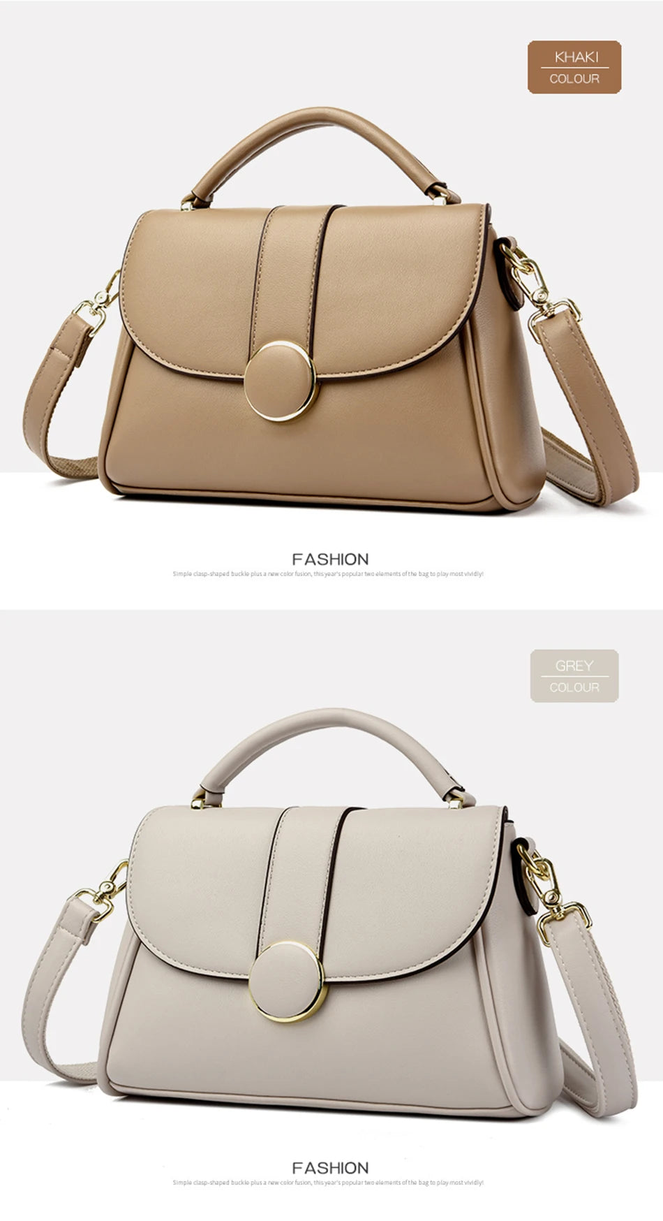 Fashion Solid Color  Women Crossbody Luxury