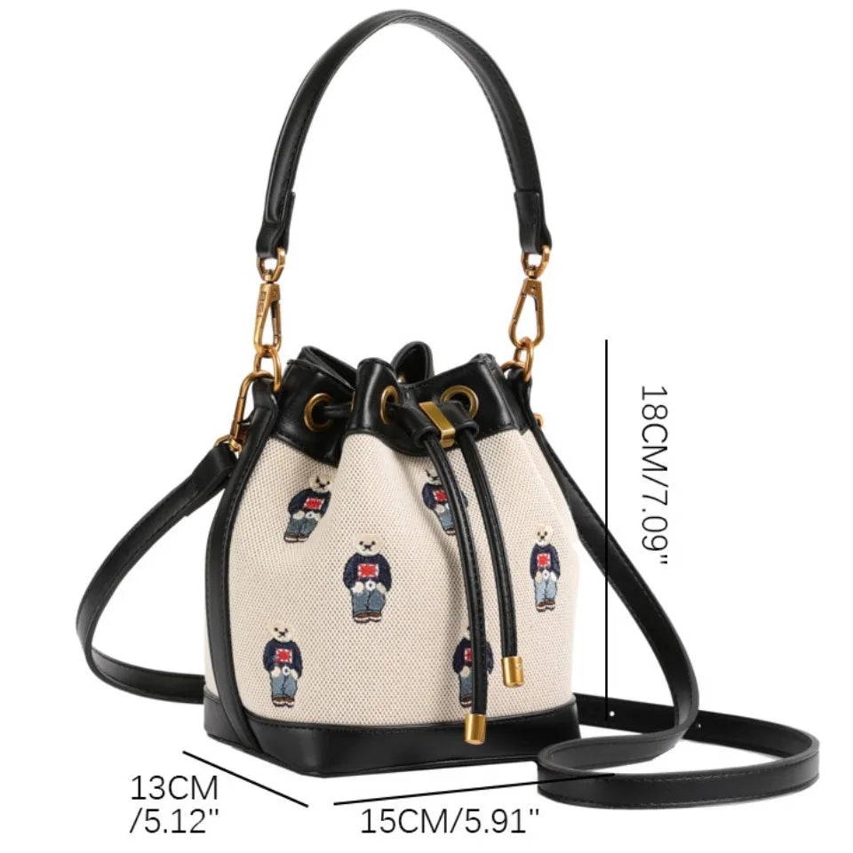 Drawstring Bucket Bag Large Capacity Women's