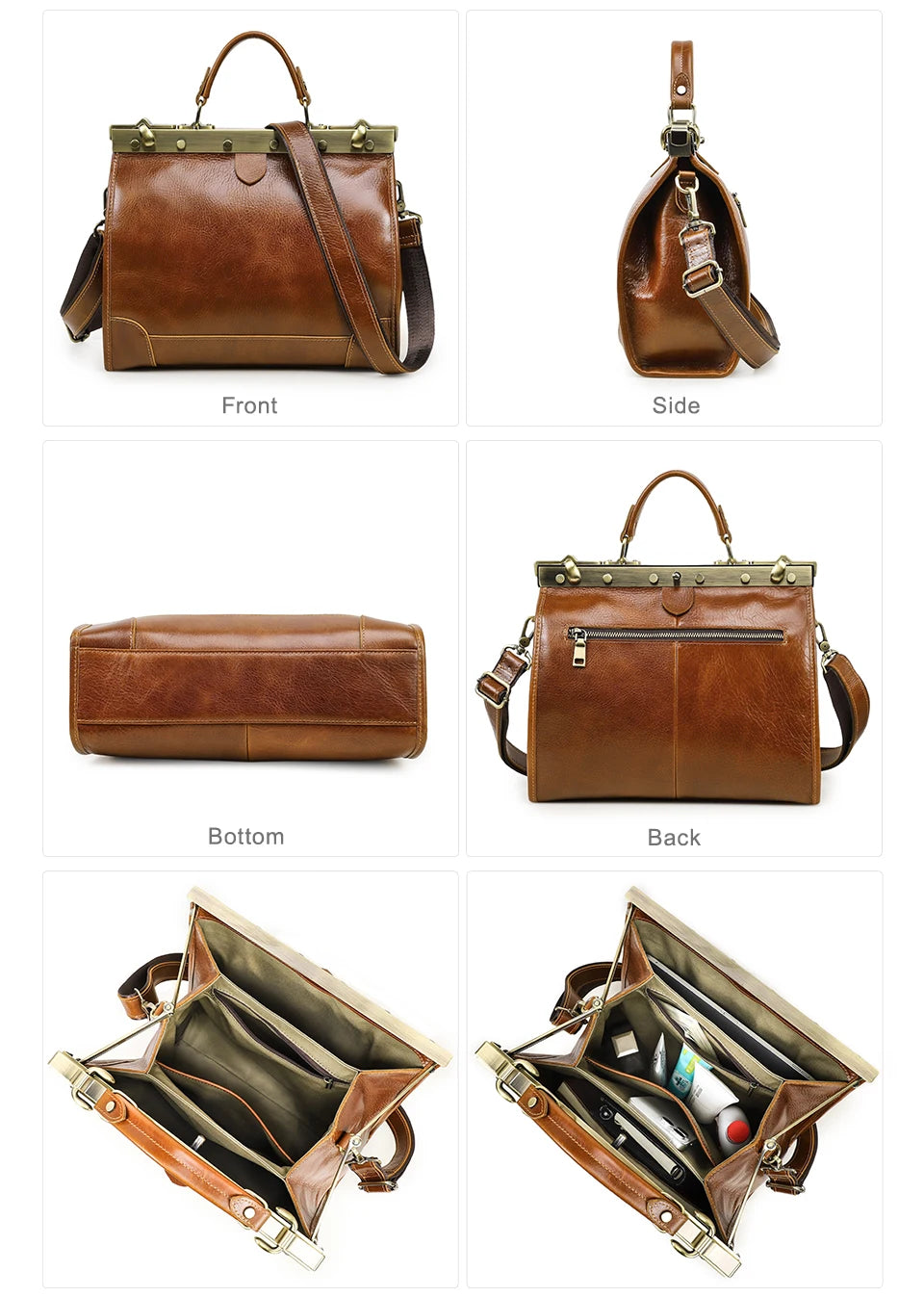 CONTACT'S Genuine Leather Top Handle Bags