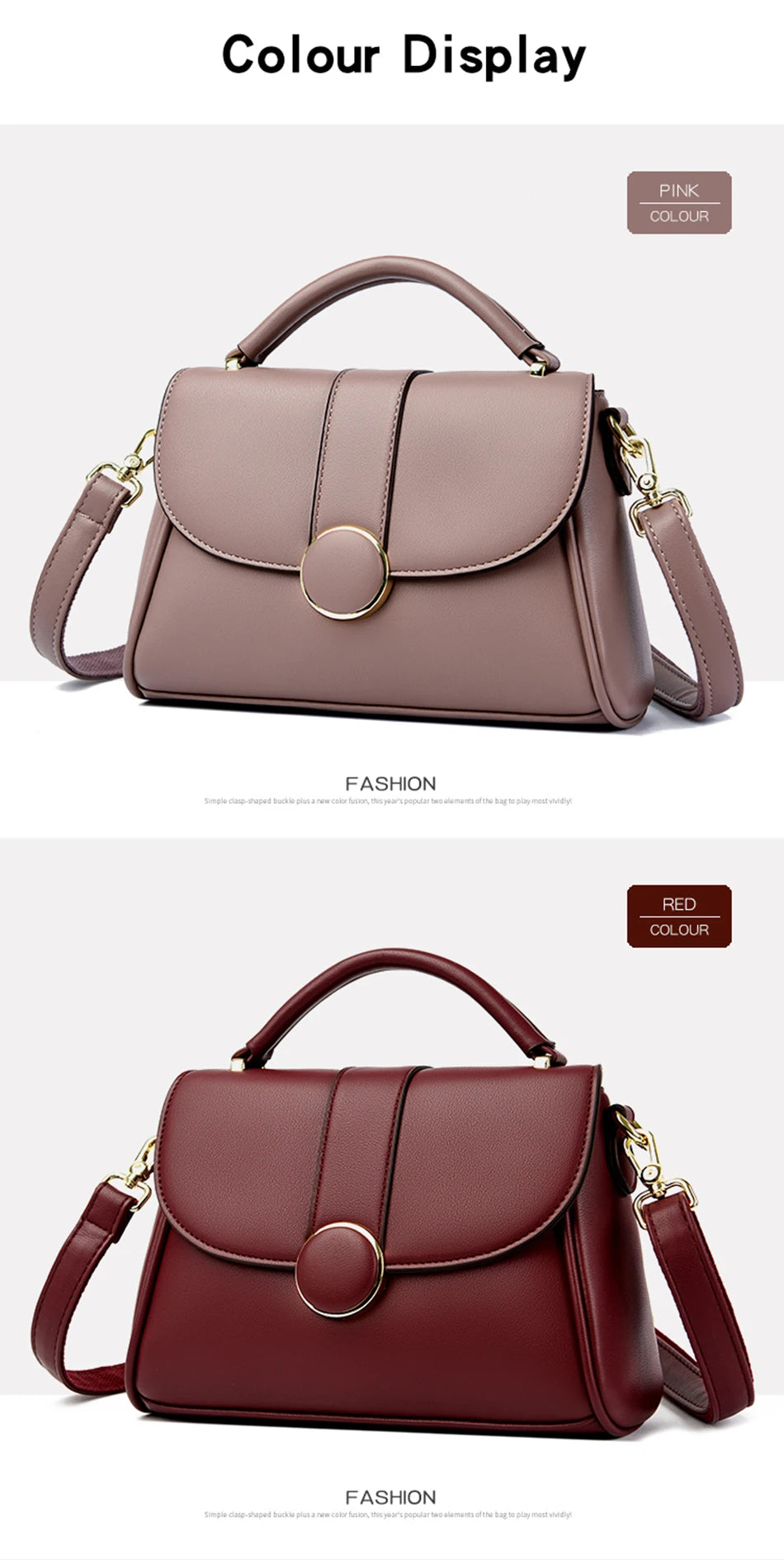 Fashion Solid Color  Women Crossbody Luxury