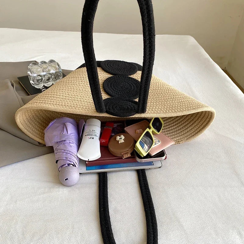 Fashion Large Tote Straw Handbags Designer