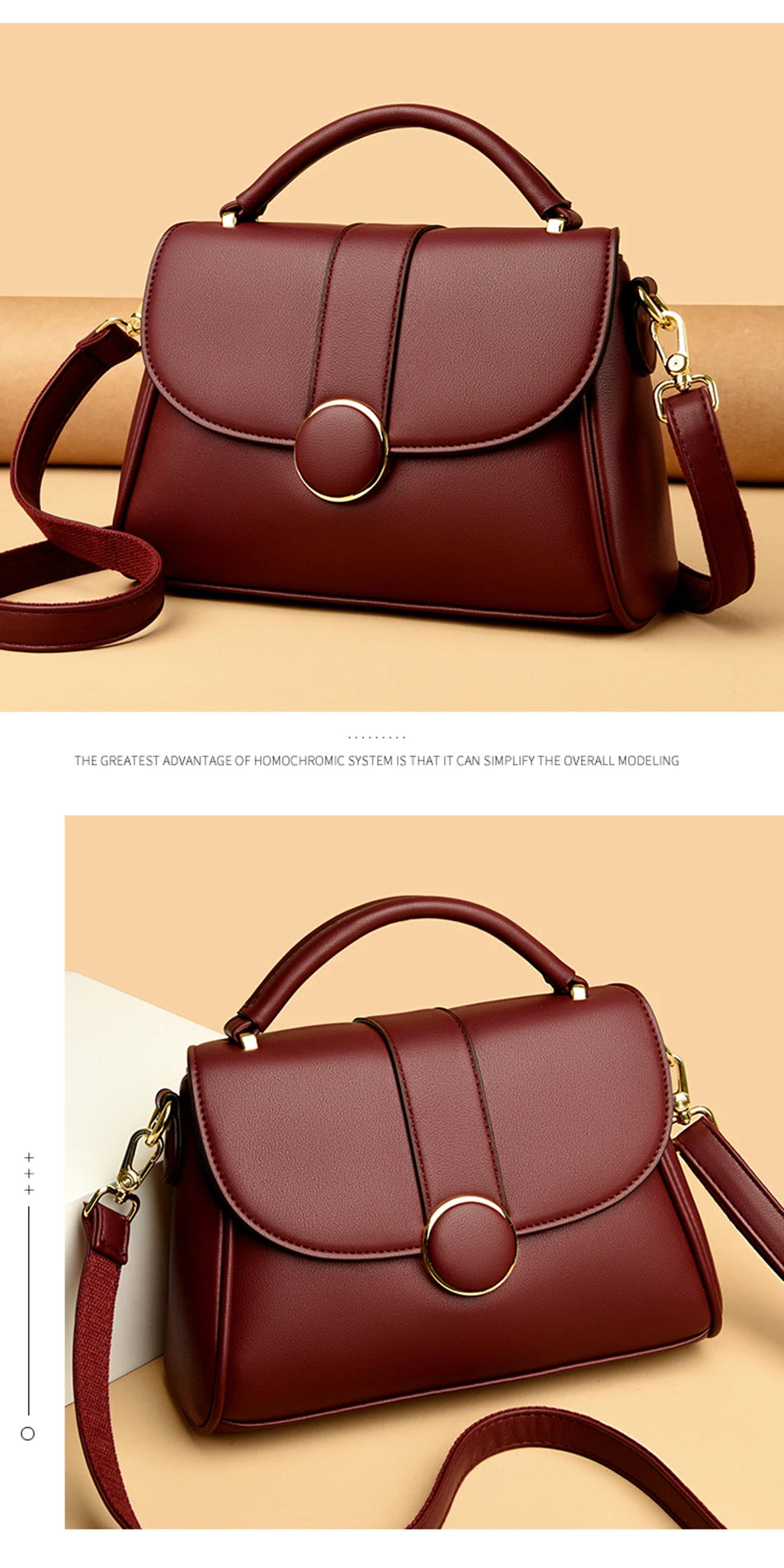 Fashion Solid Color  Women Crossbody Luxury