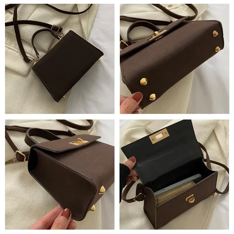 Fashion Shoulder Bag Plaid PU