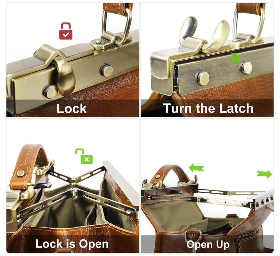 CONTACT'S Genuine Leather Top Handle Bags