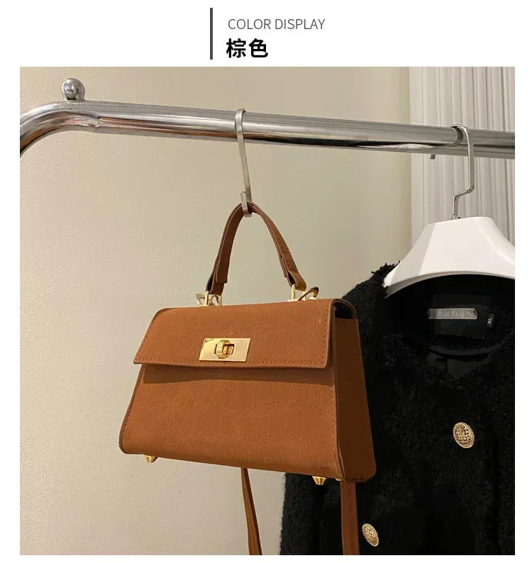 Fashion Shoulder Bag Plaid PU