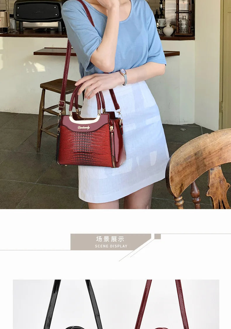 Women Bags Designer Luxury Patent Leather