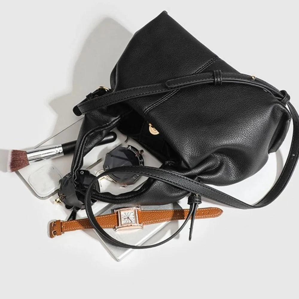 Fashion PU Leather Dumpling Shoulder Bag Light