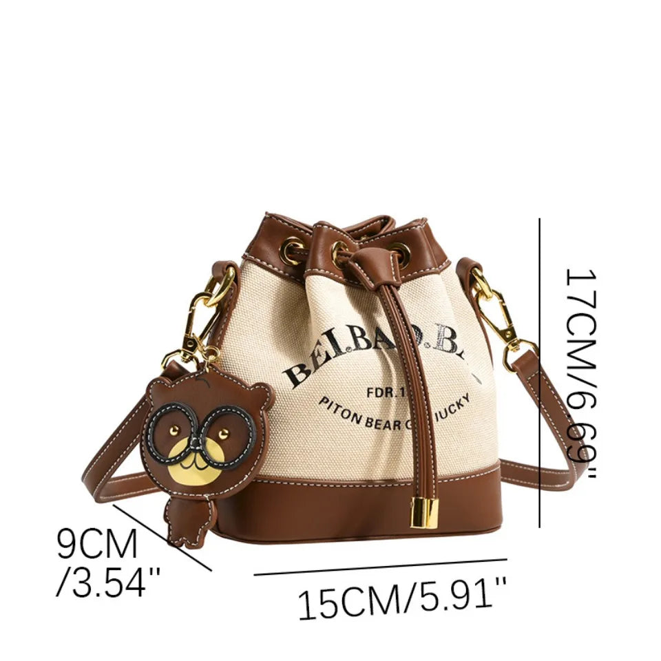 Drawstring Bucket Bag Large Capacity Women's