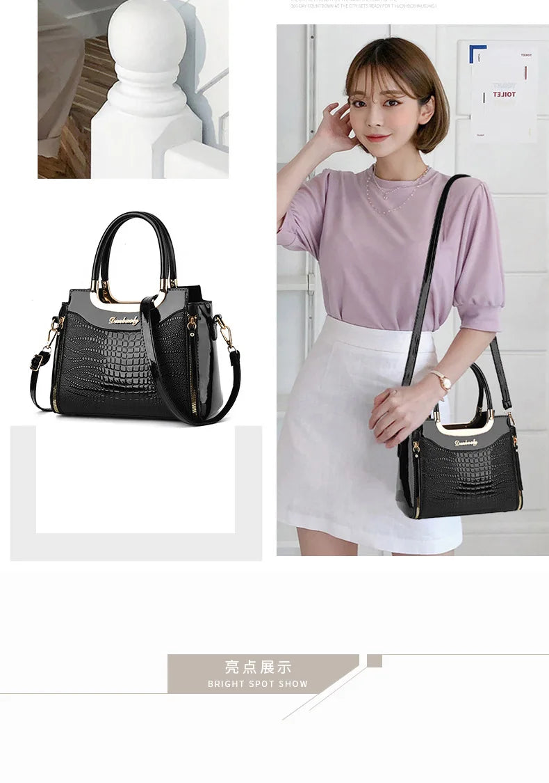 Women Bags Designer Luxury Patent Leather
