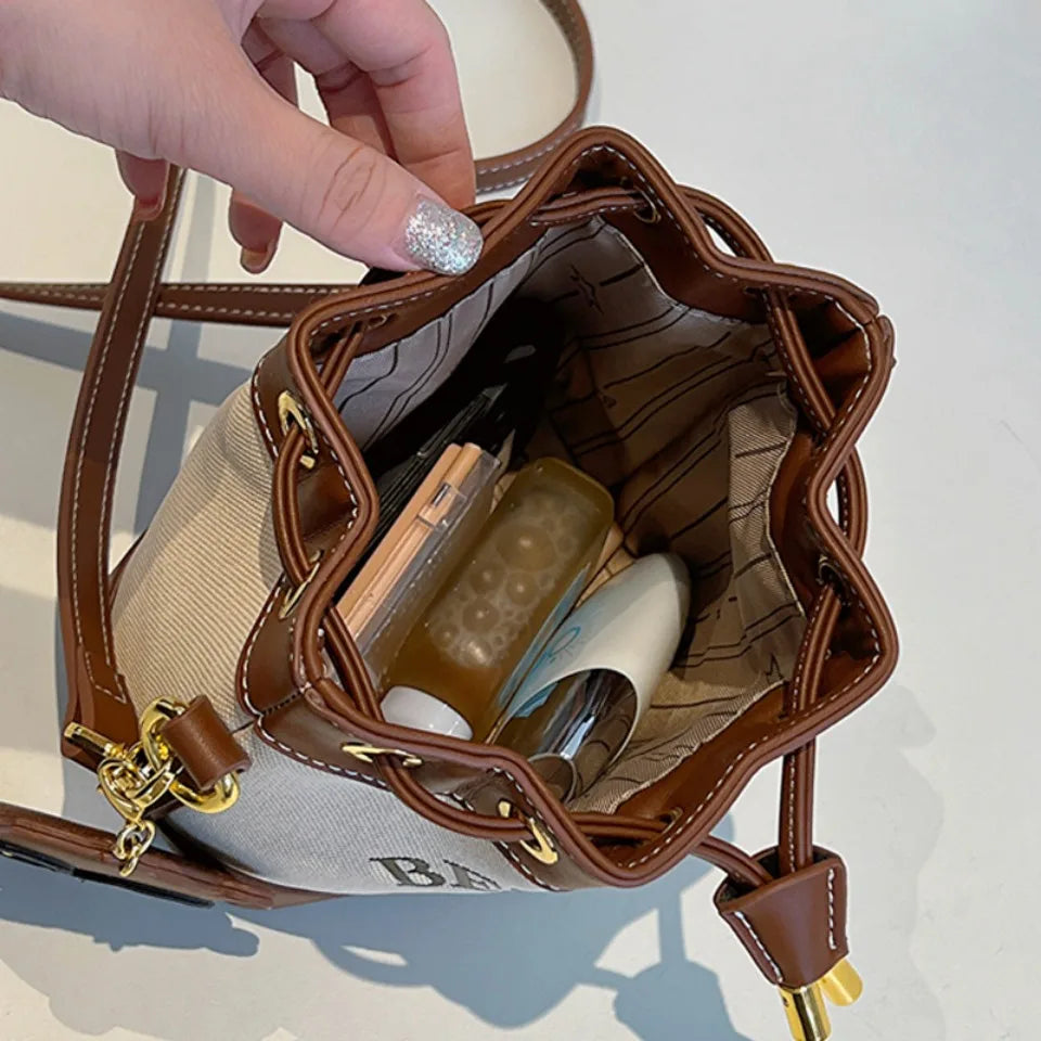 Drawstring Bucket Bag Large Capacity Women's