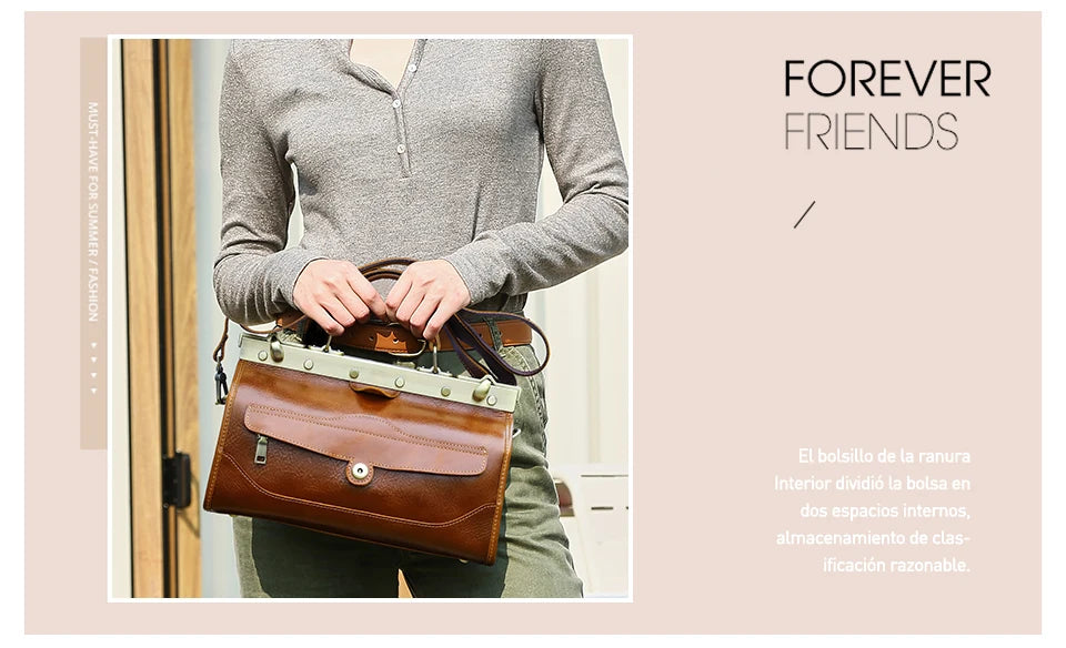 CONTACT'S Genuine Leather Top Handle Bags