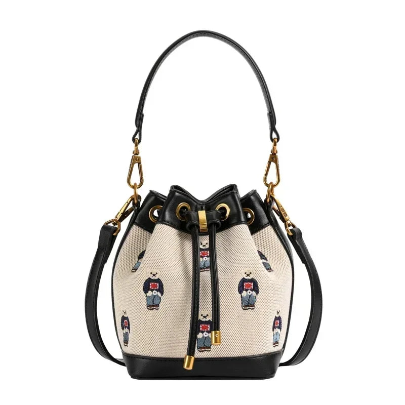 Drawstring Bucket Bag Large Capacity Women's