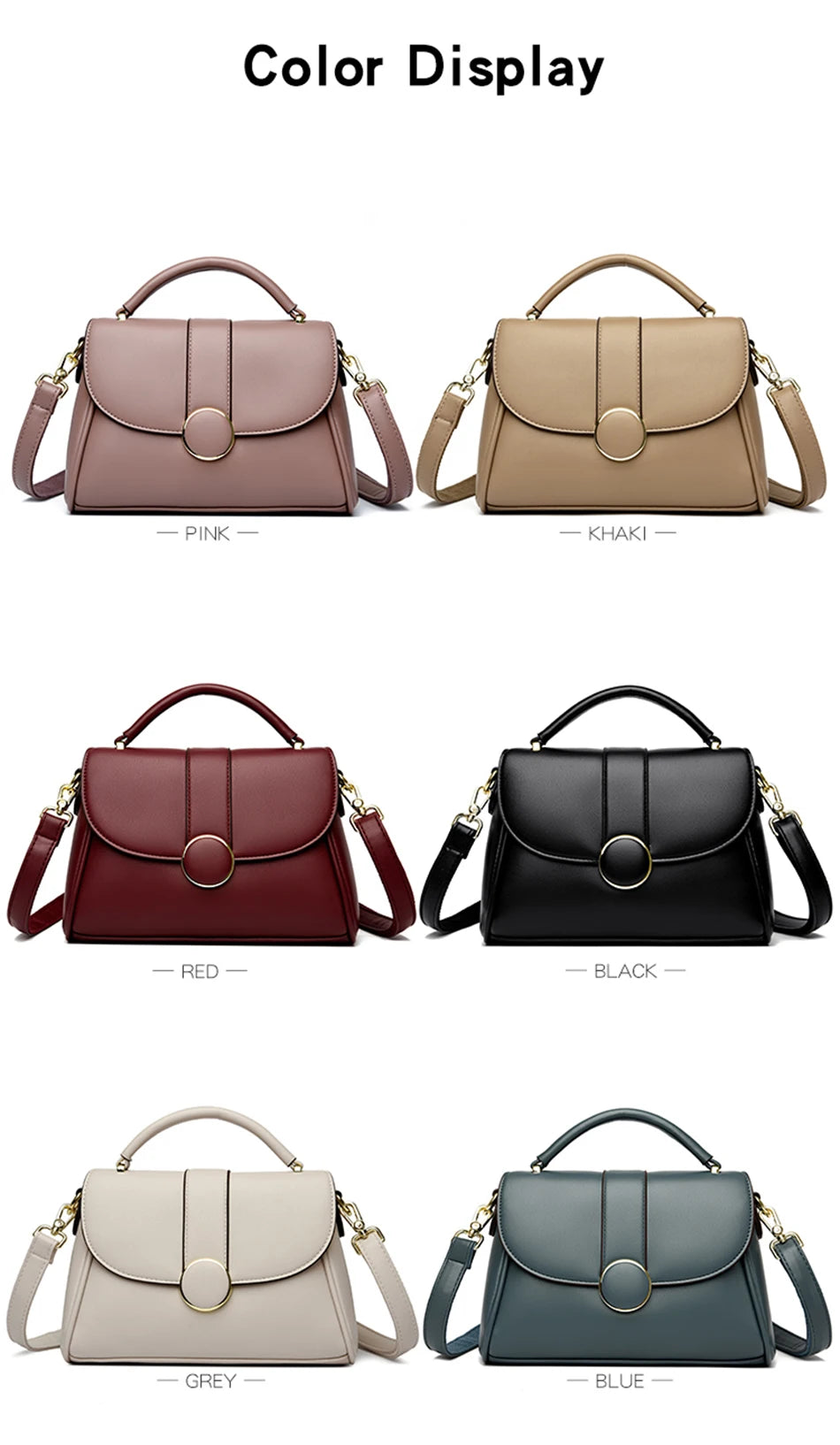 Fashion Solid Color  Women Crossbody Luxury