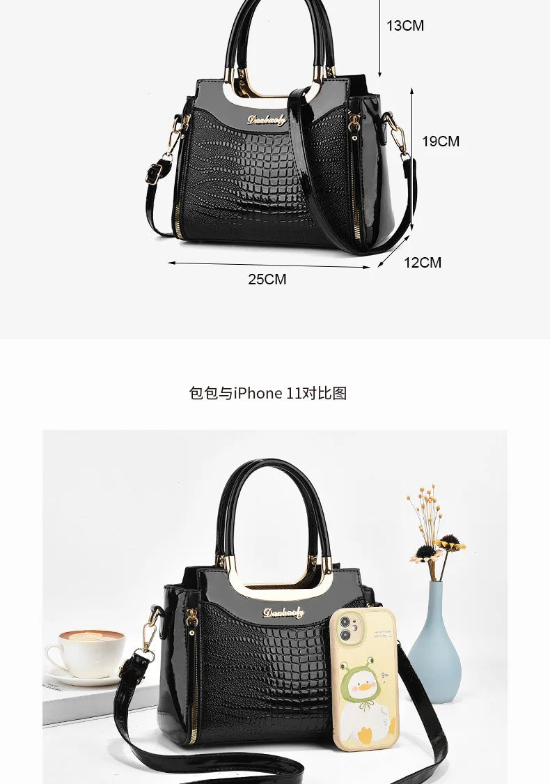 Women Bags Designer Luxury Patent Leather