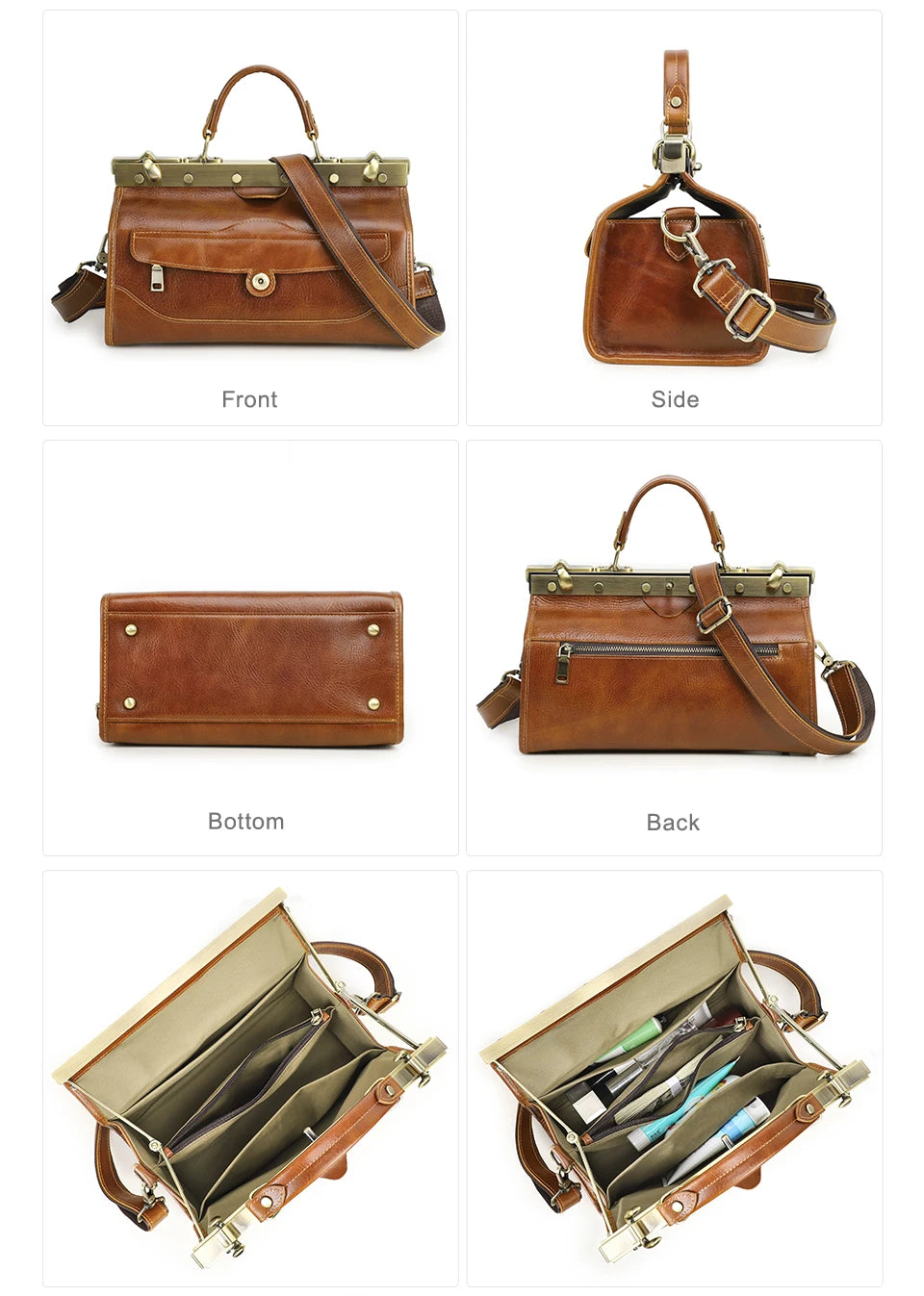 CONTACT'S Genuine Leather Top Handle Bags