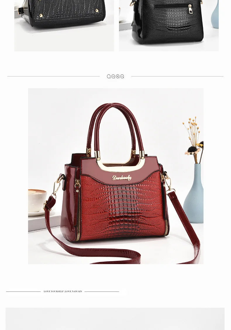 Women Bags Designer Luxury Patent Leather