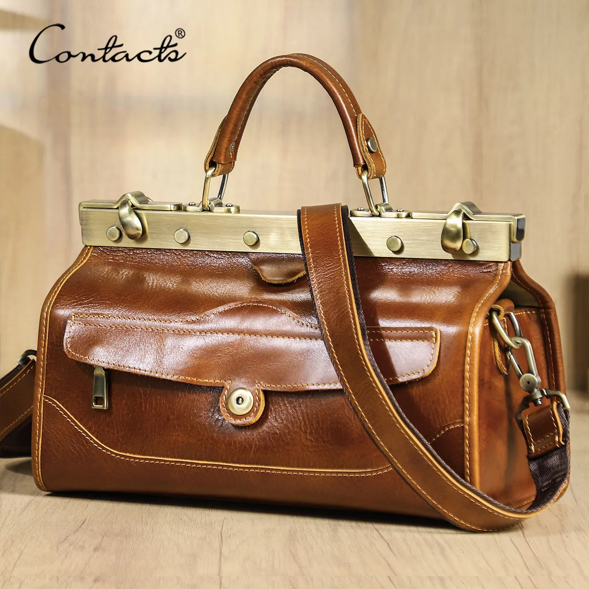 CONTACT'S Genuine Leather Top Handle Bags