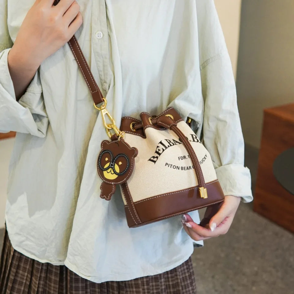 Drawstring Bucket Bag Large Capacity Women's