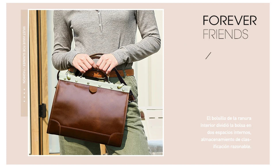 CONTACT'S Genuine Leather Top Handle Bags